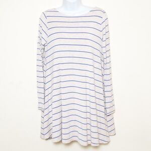 Altar'd State Cream Blue Long Sleeve Dress